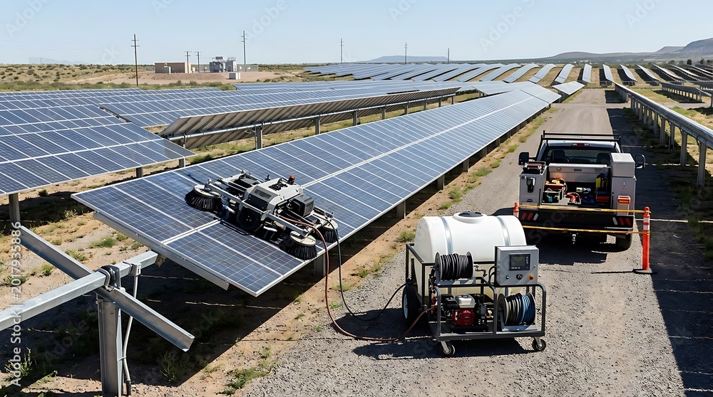 Commercial Factory Rooftop Solar Power Plant Array Setup and High Capacity Grid Interactive Inverters Deployed